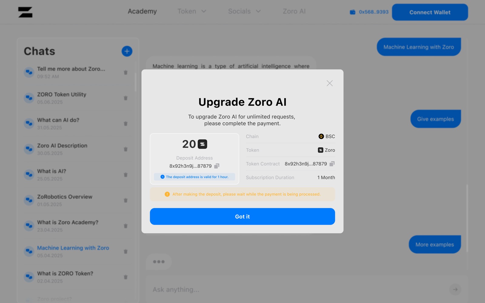 Upgrade Modal